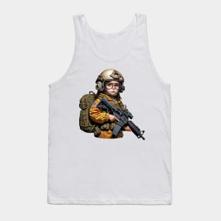 The Little Girl and a Toy Gun Tank Top